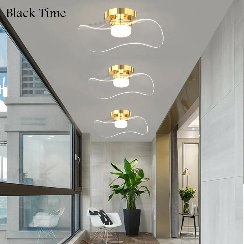 Modern Gold LED Ceiling Lights for Living Room Bedroom Aisle Corridor Porch Light Ceiling Lamp Home Decoration Light